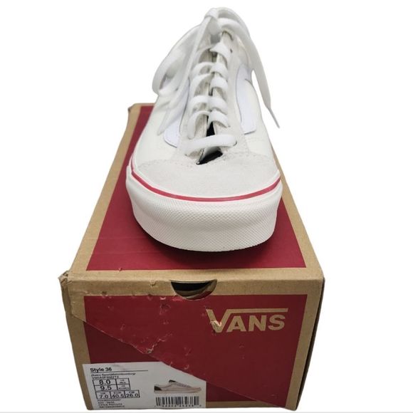 VANS Marshmallow/Kombu Green "Style 36" (Retro Sport) Sneakers Size 8 Mens - Picture 2 of 12